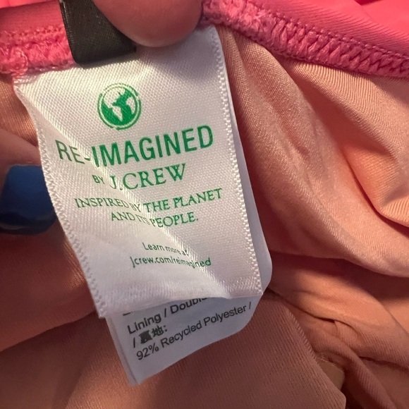 J. Crew Solid Pink Scoop neck one-piece Swimsuit Style BF162 size 24 NEW - Picture 13 of 15